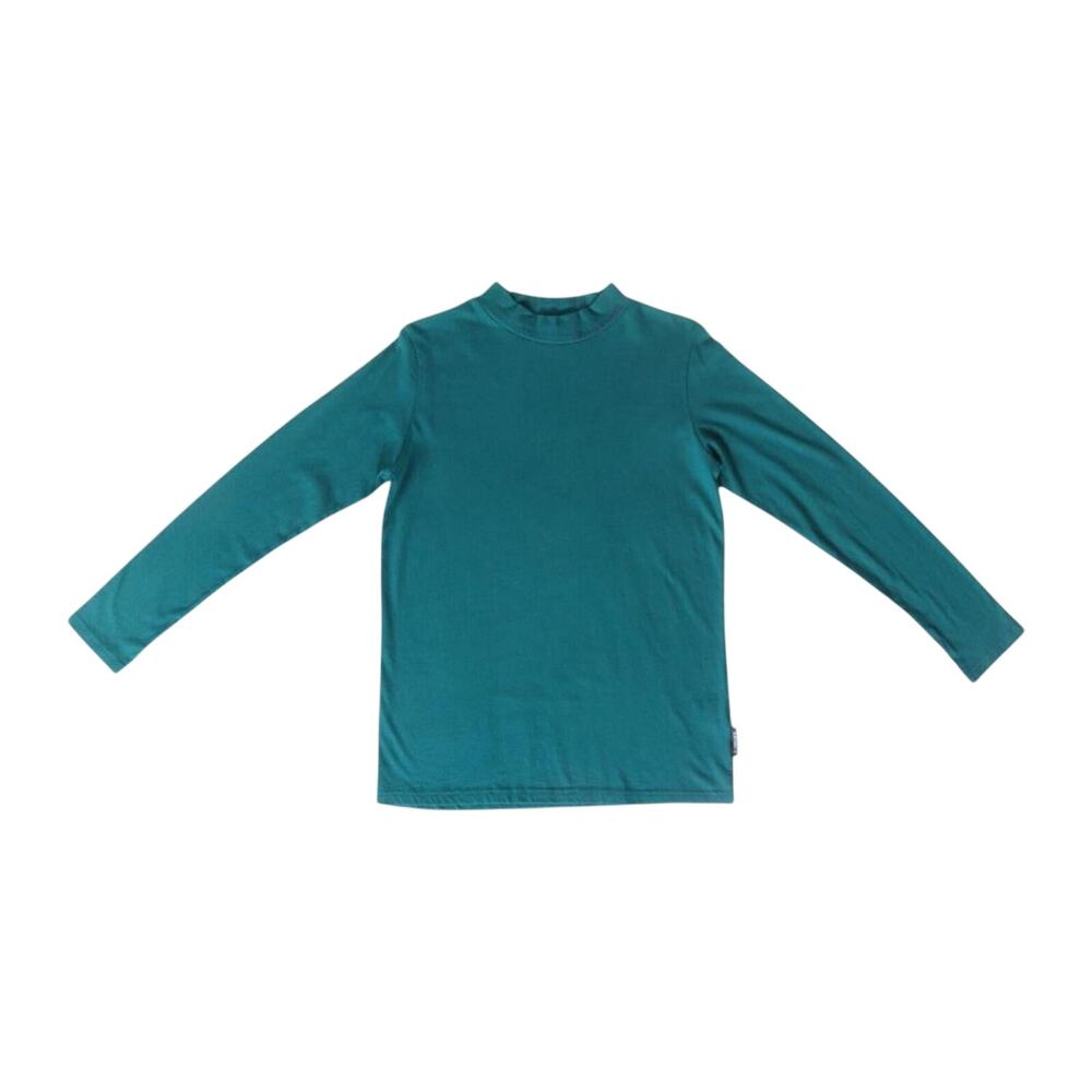 Drug Stores Japan Vintage Y2K Mock Neck Long Sleeve T Shirt Green S